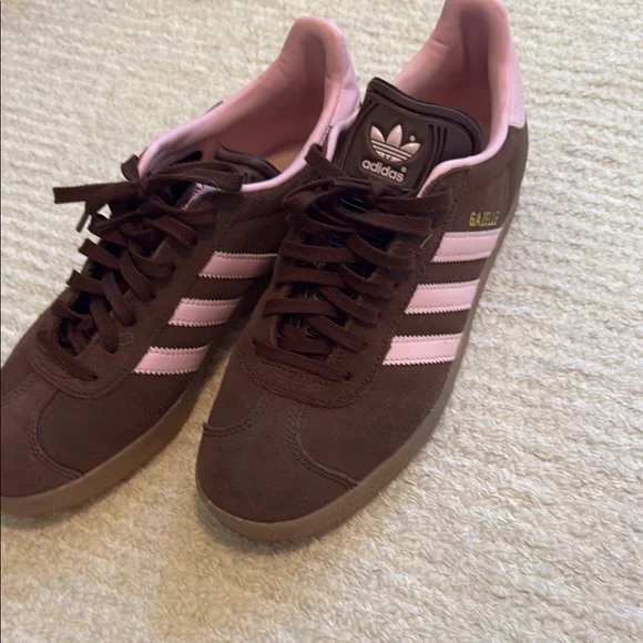 Adidas Gazelle Women's Brown and Pink Sneakers - Picture 9 of 9